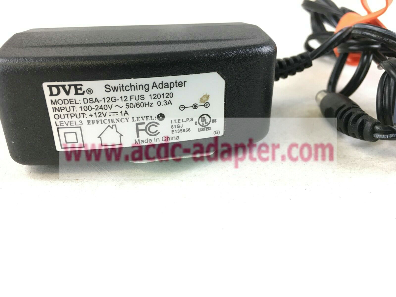 New DVE 12V 1A DSA-12G-12 FUS 120120 Charger Switching AC Adapter Power Supply